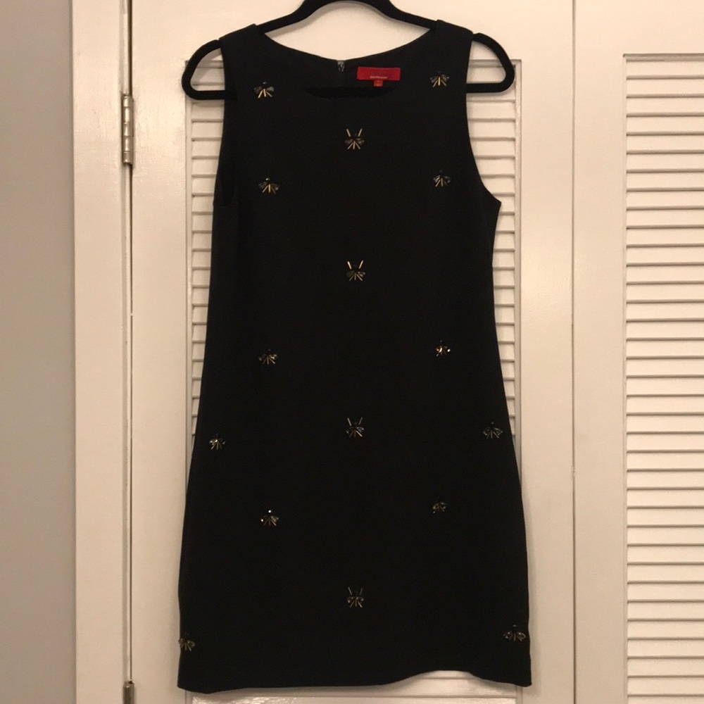 Saks 5th Ave Black Beaded Shift Dress